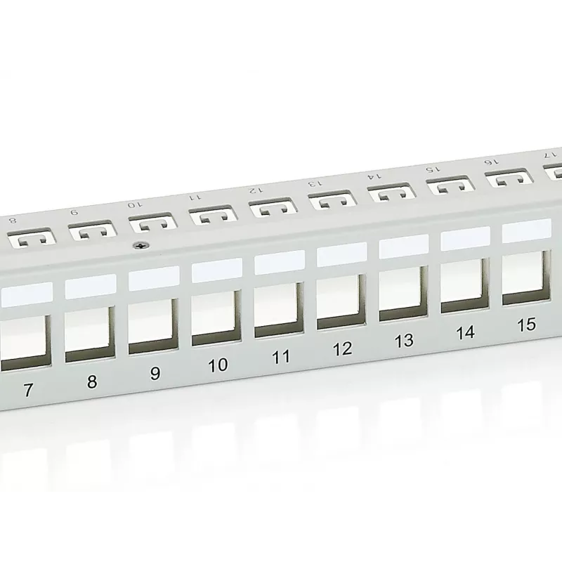 Equip 24-Port Keystone Cat.6 θωρακισμένο Patch Panel, ανοιχτό γκρι