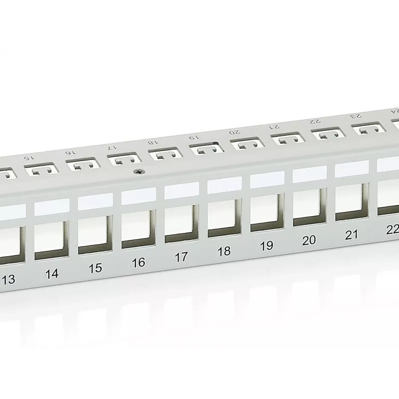 Equip 24-Port Keystone Cat.6 θωρακισμένο Patch Panel, ανοιχτό γκρι