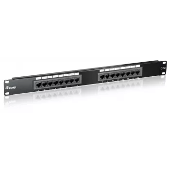 Equip 16-Port Cat.5e μη θωρακισμένο Patch Panel, μαύρο