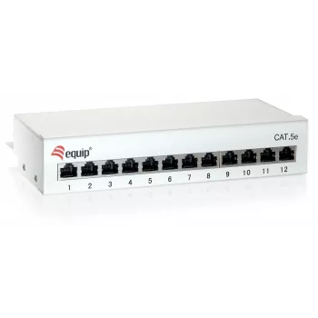 Equip 12-Port Cat.6 Patch Panel επιτραπέζιο, ανοιχτό γκρι