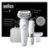 Αποτριχωτική συσκευή BRAUN Silk-épil 9 SES9-341 — 40 τσιμπιδάκια, Wet & Dry, μπαταρία 50 λεπ., 2 ταχύτητες, λευκή