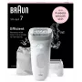 Αποτριχωτική συσκευή BRAUN Silk-épil 7 7-041 — ασύρματη αποτριχωτική συσκευή για υγρή & στεγνή χρήση με MicroGrip, μασάζ, ξυριστική μηχανή και trimmer μπικίνι, γκρι/λευκή