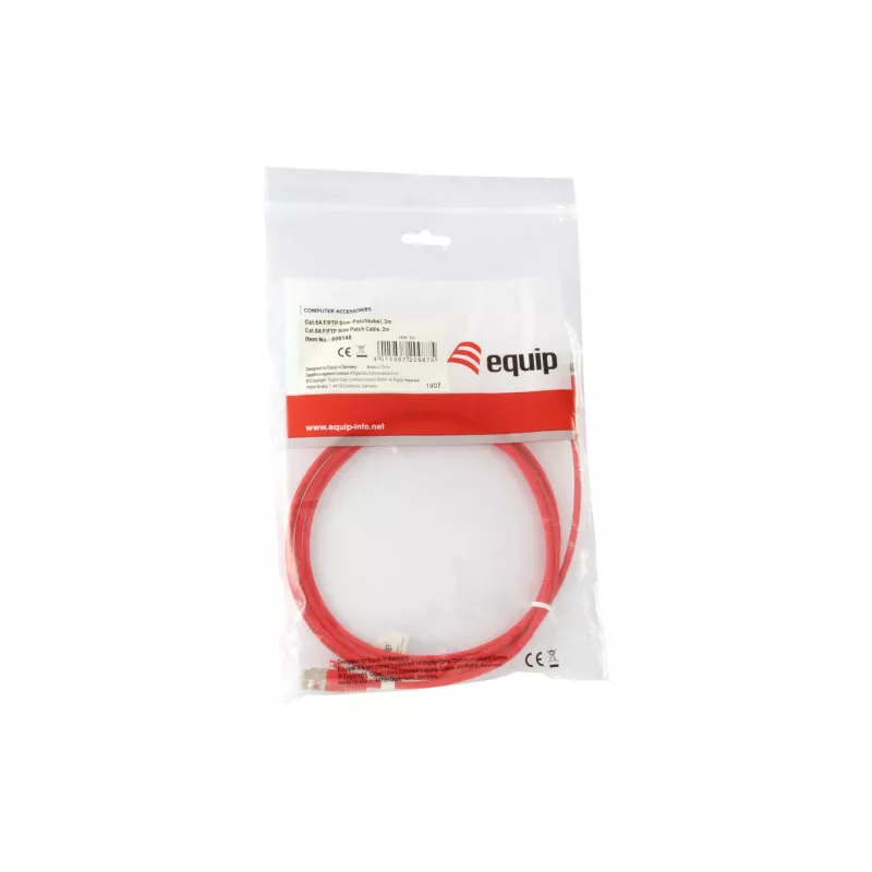 Equip Cat.6A F/FTP Λεπτό Καλώδιο Patch RJ-45 2 m Κόκκινο
