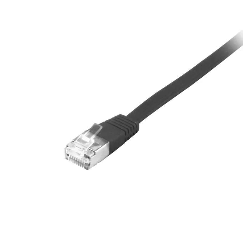 Equip Cat.6A U/FTP επίπεδο καλώδιο patch RJ-45 10m μαύρο