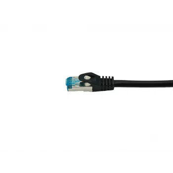 Equip Cat.6A S/FTP Patchkabel, γωνιακό σε ίσιο βύσμα, 0,5 m, μαύρο