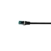 Equip Cat.6A S/FTP Patchkabel, γωνιακό σε ίσιο βύσμα, 2,0 m, μαύρο