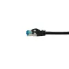 Equip Cat.6A S/FTP Patchkabel, γωνιακό σε ίσιο βύσμα, 5,0 m, μαύρο