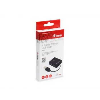 Equip 128952 Hub διασύνδεσης USB 2.0 480 Mbit/s μαύρο
