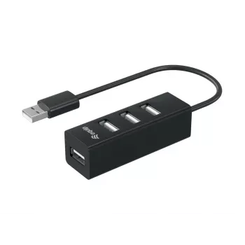 Equip Hub USB 2.0 4 θυρών, USB 2.0, USB 2.0, 480 Mbit/s, μαύρο, Κίνα, CE, RoHS