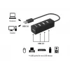 Equip Hub USB 2.0 4 θυρών, USB 2.0, USB 2.0, 480 Mbit/s, μαύρο, Κίνα, CE, RoHS