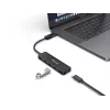 Hub USB 3.2 Gen 1 4 θυρών Equip με προσαρμογέα USB-C μαύρο 5000 Mbit/s