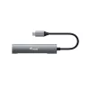 Equip 128963 διανομέας USB-C 4 θυρών USB 3.2 Gen 1 (3.1 Gen 1), 4x USB-C, 5 Gbit/s, αλουμίνιο, χωρίς τροφοδοτικό, μαύρος/ασημί