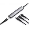 Equip 128963 διανομέας USB-C 4 θυρών USB 3.2 Gen 1 (3.1 Gen 1), 4x USB-C, 5 Gbit/s, αλουμίνιο, χωρίς τροφοδοτικό, μαύρος/ασημί
