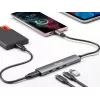 Equip 128963 διανομέας USB-C 4 θυρών USB 3.2 Gen 1 (3.1 Gen 1), 4x USB-C, 5 Gbit/s, αλουμίνιο, χωρίς τροφοδοτικό, μαύρος/ασημί