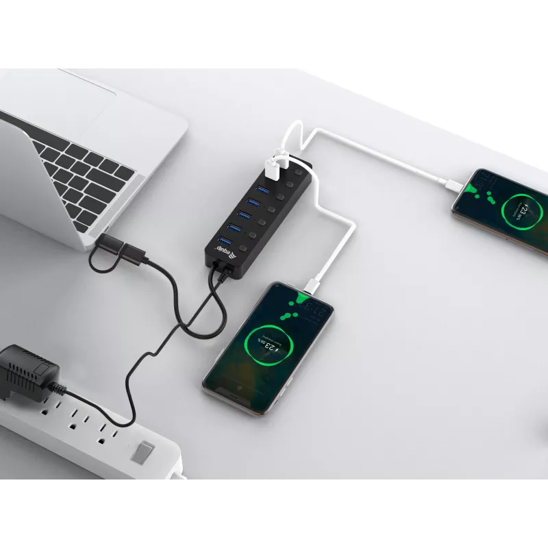 Hub USB Equip 7 θυρών USB 3.2 Gen 1 με τροφοδοτικό