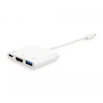 Προσαρμογέας USB Type C σε υποδοχή HDMI/υποδοχή USB A/PD Equip 133461