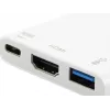 Προσαρμογέας USB Type C σε υποδοχή HDMI/υποδοχή USB A/PD Equip 133461