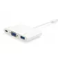 Προσαρμογέας USB Type C σε υποδοχή VGA/υποδοχή USB A/PD Equip 133462