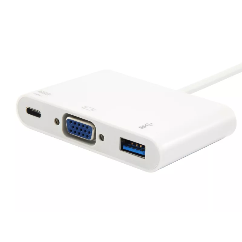 Προσαρμογέας USB Type C σε υποδοχή VGA/υποδοχή USB A/PD Equip 133462