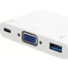 Προσαρμογέας USB Type C σε υποδοχή VGA/υποδοχή USB A/PD Equip 133462