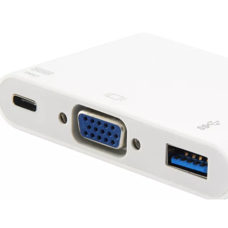 Προσαρμογέας USB Type C σε υποδοχή VGA/υποδοχή USB A/PD Equip 133462
