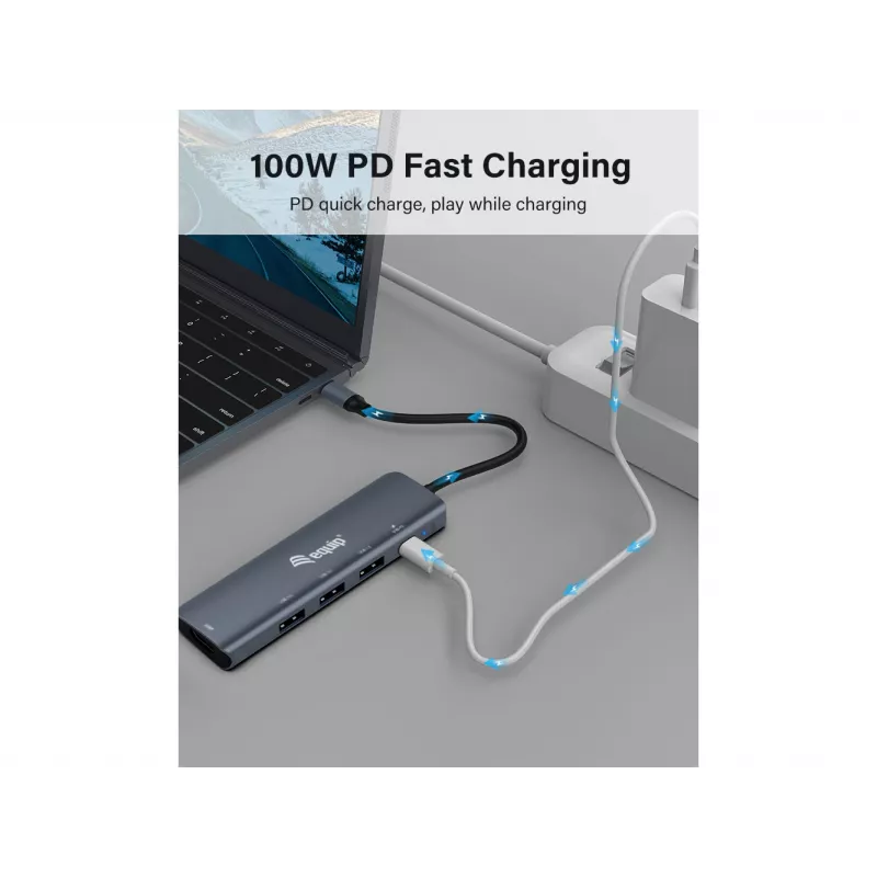 Equip USB-C πολυλειτουργικός προσαρμογέας 5-in-1, HDMI, USB 3.2 GEN1, 100W USB PD