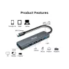 Equip USB-C πολυλειτουργικός προσαρμογέας 5-in-1, HDMI, USB 3.2 GEN1, 100W USB PD