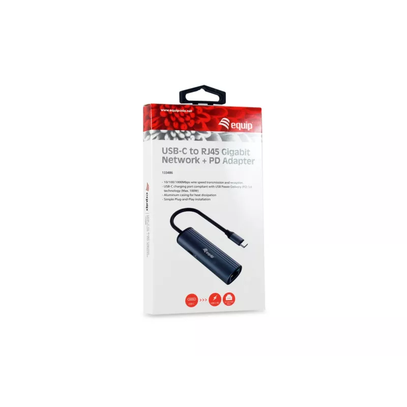 Equip USB-C σε RJ45 Gigabit δίκτυο + προσαρμογέας PD USB Type-C 100W