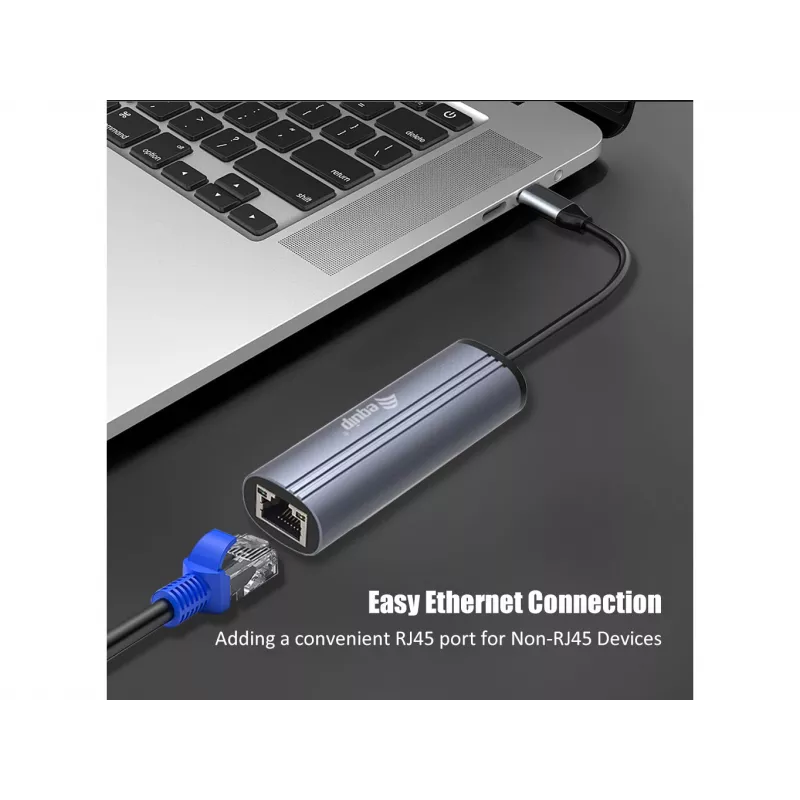 Equip USB-C σε RJ45 Gigabit δίκτυο + προσαρμογέας PD USB Type-C 100W