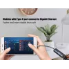 Equip USB-C σε RJ45 Gigabit δίκτυο + προσαρμογέας PD USB Type-C 100W