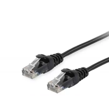 Καλώδιο Patch Equip Cat.6 RJ-45 U/UTP 0,15 m Μαύρο