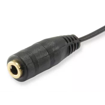 Equip Καλώδιο διαχωρισμού ήχου, Μαύρο, 3,5 mm, 2 x 3,5 mm, Υποδοχή θηλυκή, Βύσμα αρσενικό, Πολυβινυλοχλωρίδιο (PVC)
