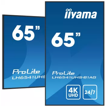 iiyama LH6541UHS-B1AG οθόνη signage 163,8 cm (64,5 ίντσες) LCD 500 cd/m² 4K Ultra HD μαύρο 24/7