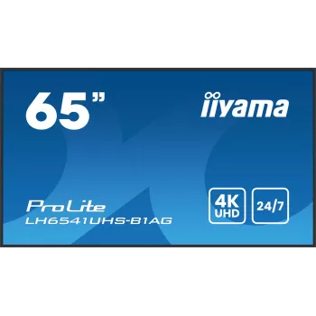 iiyama LH6541UHS-B1AG οθόνη signage 163,8 cm (64,5 ίντσες) LCD 500 cd/m² 4K Ultra HD μαύρο 24/7