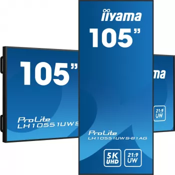 iiyama LH10551UWS-B1AG οθόνη signage ψηφιακή επίπεδη οθόνη signage 2,67 m (105 ίντσες) LED 500 cd/m² UltraWide 5K HD μαύρο 24/7