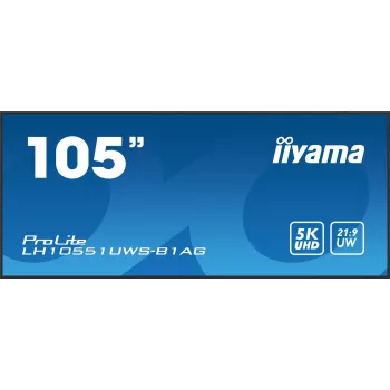 iiyama LH10551UWS-B1AG οθόνη signage ψηφιακή επίπεδη οθόνη signage 2,67 m (105 ίντσες) LED 500 cd/m² UltraWide 5K HD μαύρο 24/7