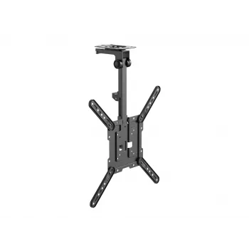 Equip βάση οροφής TV 23 inch-55 inch, 75 x 75 mm, 400 x 400 mm, 0 - 80°, -45 - 45°, ανοξείδωτο ατσάλι, μαύρο