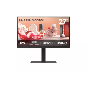 LG 27BA75QB-B.AEU οθόνη υπολογιστή 68,6 cm (27 inch) 2560 x 1440 pixel Wide Quad HD LED μαύρο