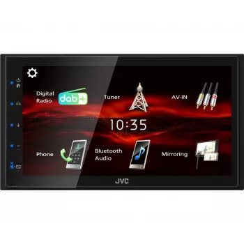 JVC KW-M180DBT Ραδιοδέκτης αυτοκινήτου μαύρο 180 W Bluetooth