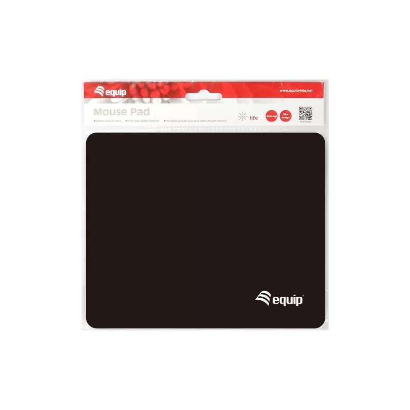 Equip mousepad, μαύρο, μονόχρωμο, νάιλον, λάστιχο, αντιολισθητική βάση