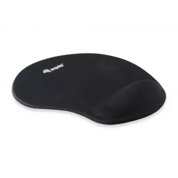 Equip mousepad gel, μαύρο, μονόχρωμο, ύφασμα, gel, πολυουρεθάνη, στήριγμα καρπού, αντιολισθητική βάση