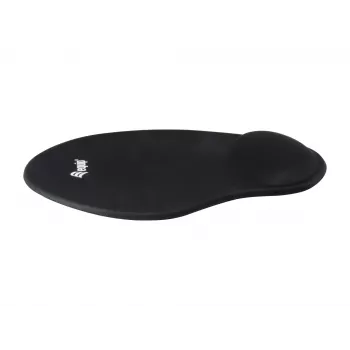 Equip mousepad gel, μαύρο, μονόχρωμο, ύφασμα, gel, πολυουρεθάνη, στήριγμα καρπού, αντιολισθητική βάση