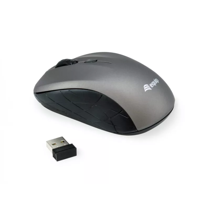 Equip mini οπτικό ασύρματο ποντίκι, αμφίχειρο, οπτικό, RF Wireless, 1600 DPI, γκρι