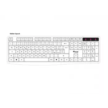 Equip 245213 πληκτρολόγιο γραφείου USB QWERTY ιταλικό μαύρο