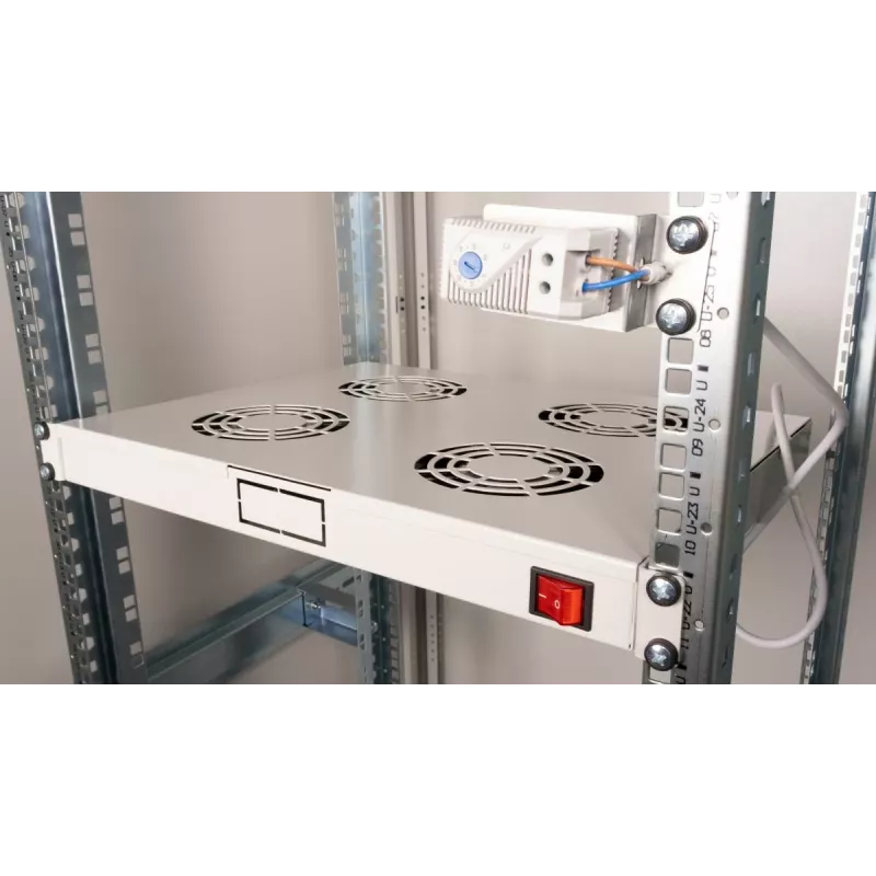 Equip ανεμιστήρες ψύξης 19 inch, 1U, 4FANS, RAL7035 γκρι