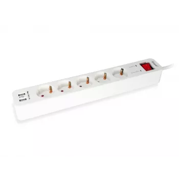Equip 245554 πολύπριζο 1,8 m 5 έξοδοι AC εσωτερικού χώρου λευκό