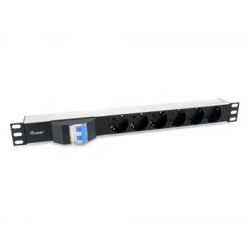 Equip 333312 μονάδα διανομής ρεύματος (PDU) 6 πρίζες AC 1U μαύρο