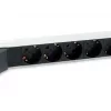 Equip 333312 μονάδα διανομής ρεύματος (PDU) 6 πρίζες AC 1U μαύρο