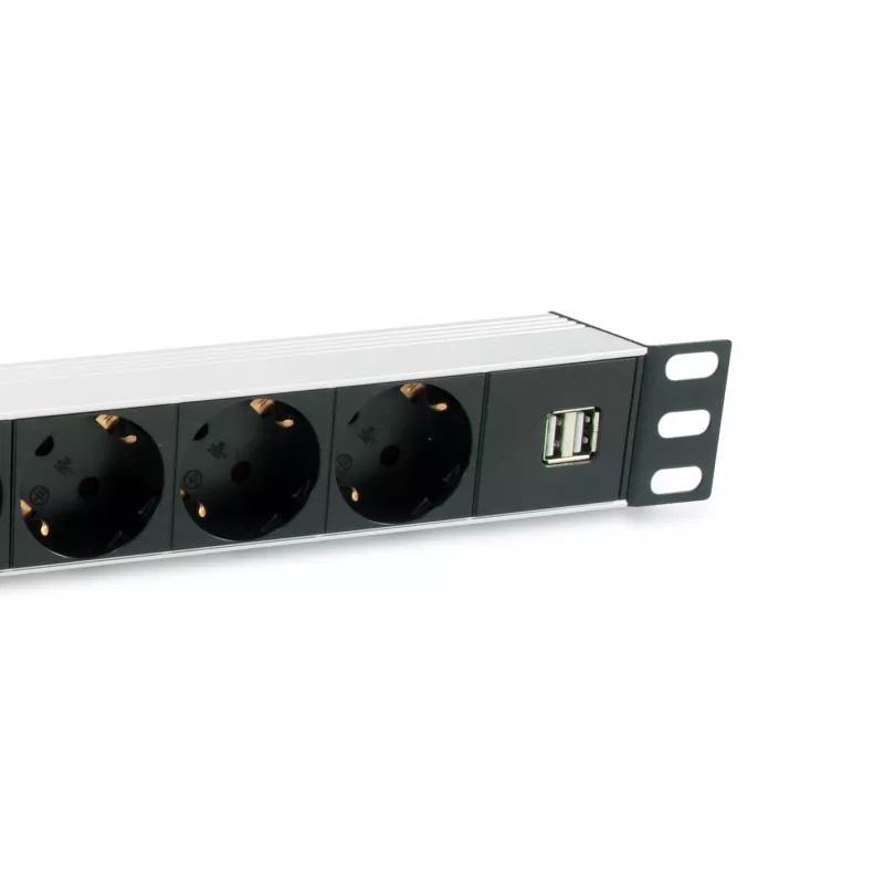 Equip 333315 μονάδα διανομής ρεύματος (PDU) 7 έξοδοι AC 1U μαύρο, ασημί