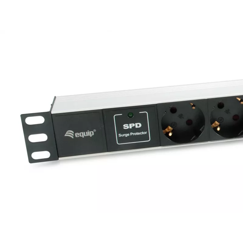 Equip 333315 μονάδα διανομής ρεύματος (PDU) 7 έξοδοι AC 1U μαύρο, ασημί